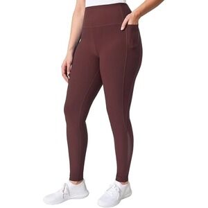 Mondetta Women's Moisture Wicking High Waist Active Legging Red Small
